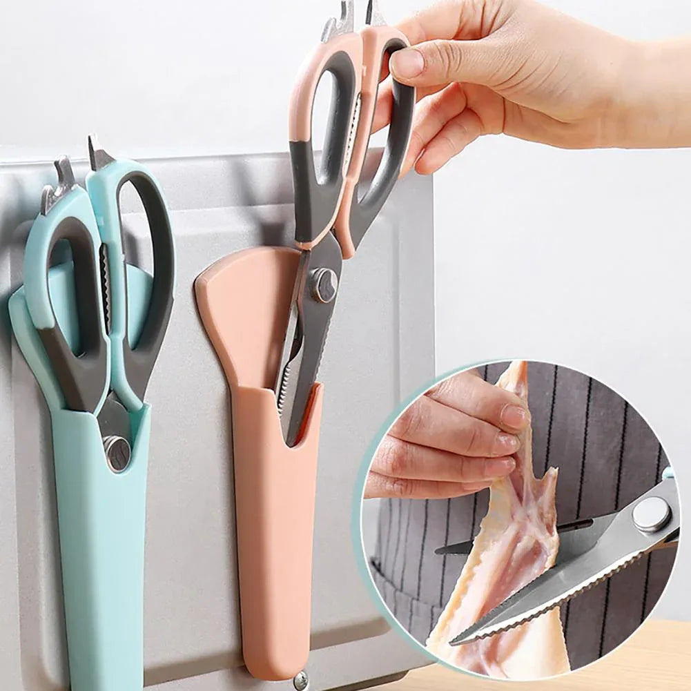 Heavy Duty Kitchen Shears - Multifunctional Poultry Scissors with Bottle Opener - Cavira