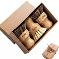 Natural Sisal & Wood Round Pot Scrubbing Brush | Short-Handle Dish & Pan Cleaning Brush | Eco-Friendly Kitchen Brush for Pots, Woks & Bakeware | Cavira - Cavira
