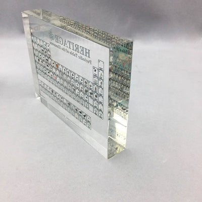 Acrylic Periodic Table Display With Real Elements Kids Teaching School Day Birthday Gifts Chemical Element Display Home Decor