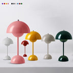 Flower Bud Iron Table Lamp by Cavira, USB-powered 6W LED desk light with retro minimalist design in 9 colors, suitable for bedroom or study.
