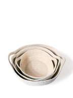 Blue Amari Fruit Bowl by Korissa, a stylish storage bowl with a modern design, ideal for fruit or kitchen organization.