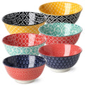 Colorful Ceramic Soup & Cereal Bowls Set of 6 – 23oz Porcelain Serving Bowls for Soup, Salad, Pasta & Oatmeal | Microwave & Dishwasher Safe Modern Dinnerware Set Default Title