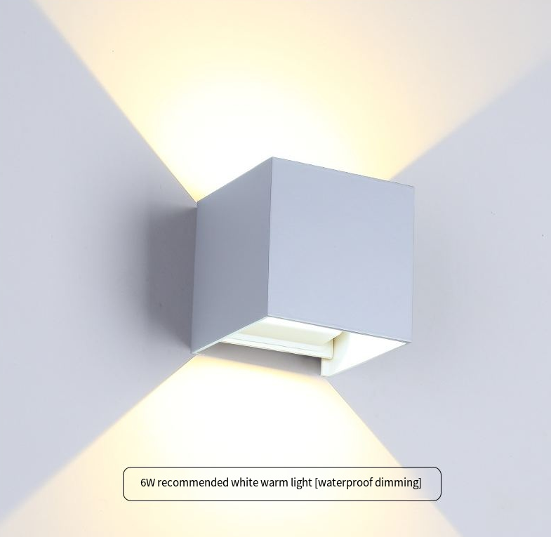 Cavira 6W LED outdoor waterproof wall lamp with adjustable angle, aluminum exterior light for garden, porch, and facade lighting