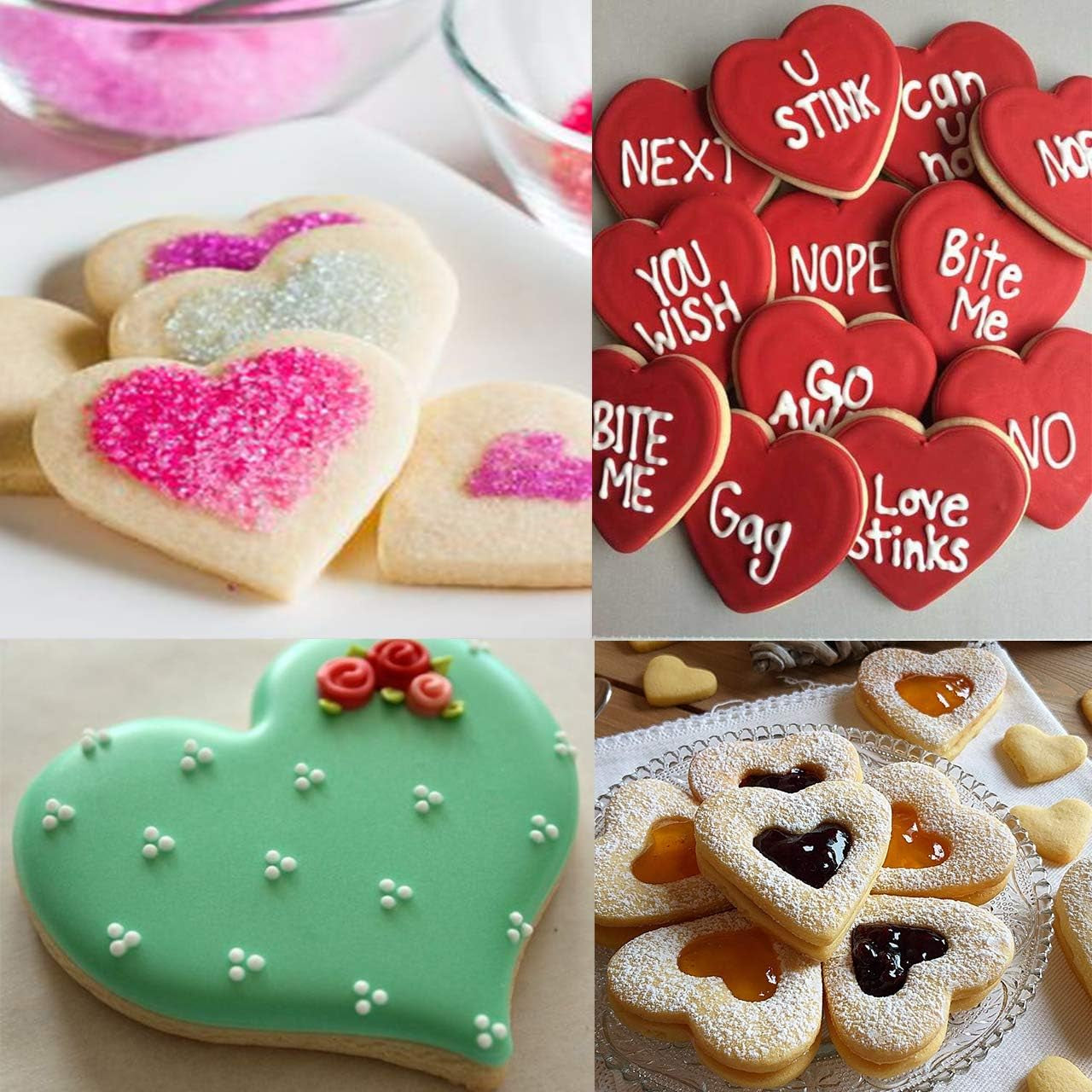 Set of 5 Love Heart Cookie Cutters – Perfect for Baking with Love!