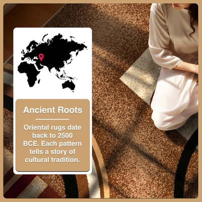 Barclay Arcs & Shapes Ivory Geometric Area Rug 5'3" x 7'3" for Modern Living Room Design - GG store