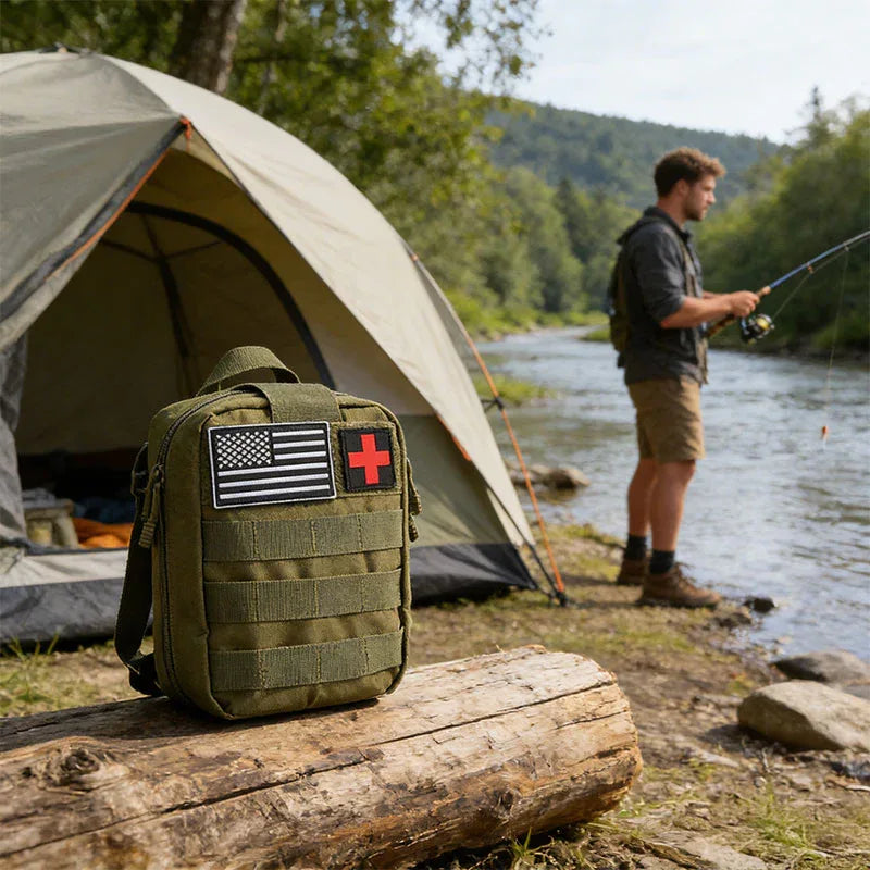eprolo 27-piece emergency survival kit with outdoor first aid, tactical gear, perfect for camping, hiking, and outdoor adventures