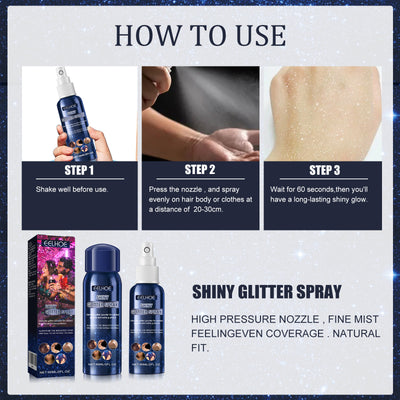 Glitter Spray, Halloween Brightening Makeup Night Club Party skin powder