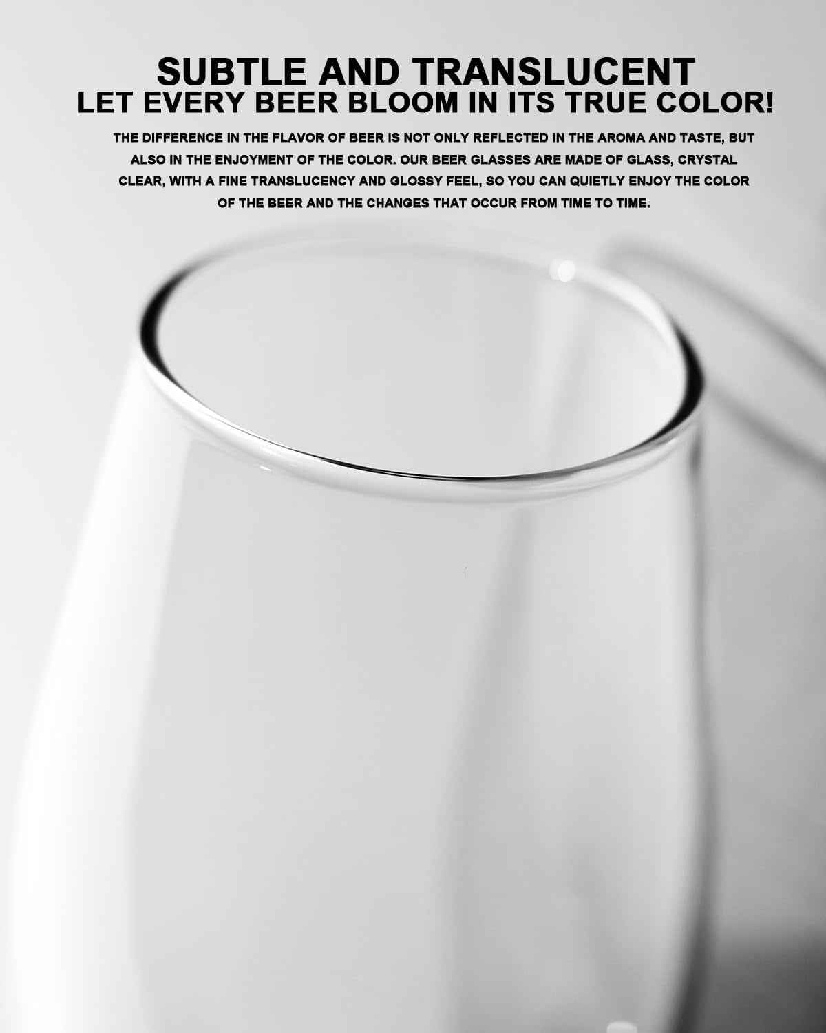 IPA Beer Glasses(Set of 4),16 Oz Pilsner Beer Glasses,Craft Beer Bar Glasses,Lead-Free Drinking Glasses,Ideal Gifts for Lager,Ale or Craft Beer Lovers-Crystal Clear - GG store