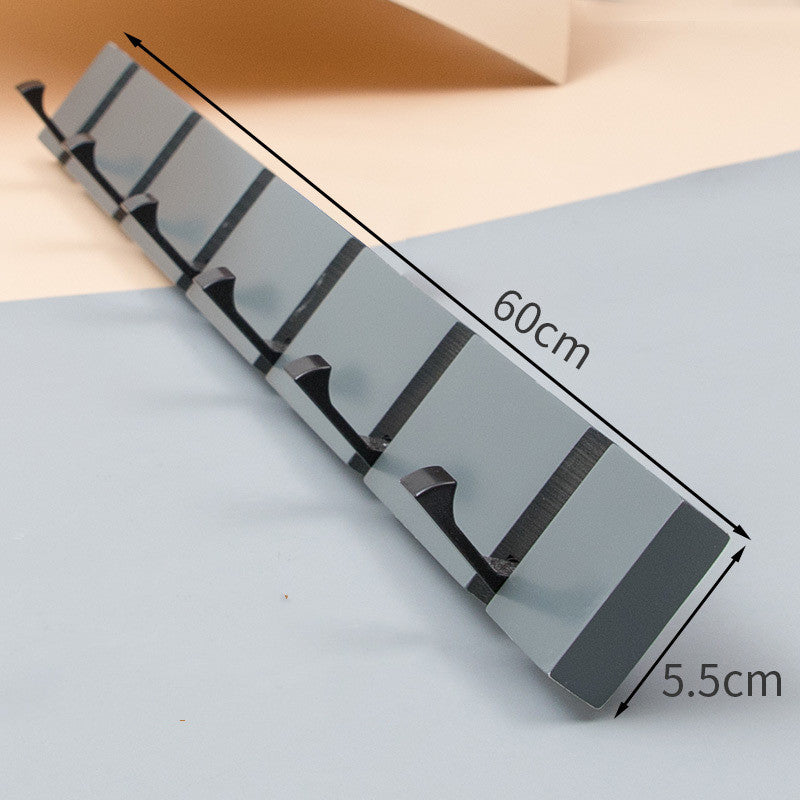 No Drill Bamboo Wall Hook Rail by Cavira with 4 and 5 hooks in grey and pink, waterproof, suitable for kitchen, bathroom, or entryway.
