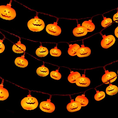 Spooktacular 9.8 Feet LED Pumpkin String Lights - Perfect Halloween Decorations for Indoor & Outdoor Parties!