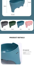 Cavira elephant-shaped drain basket in green for kitchen storage and fruit or vegetable rinsing, featuring a playful elephant design
