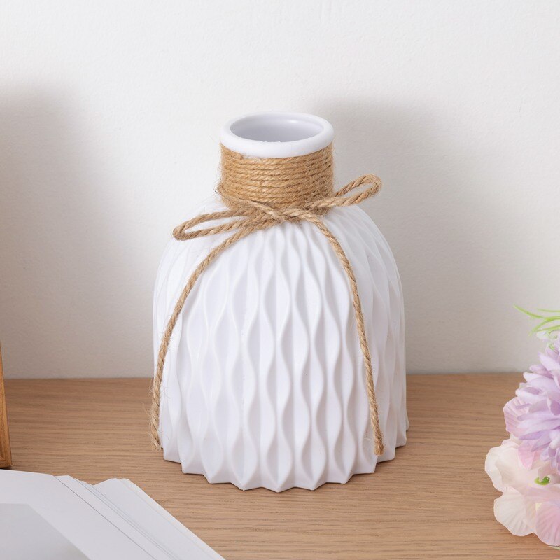 European style unbreakable plastic vase by Cavira, anti-ceramic hydroponic flower pot for home, office, and wedding decor.