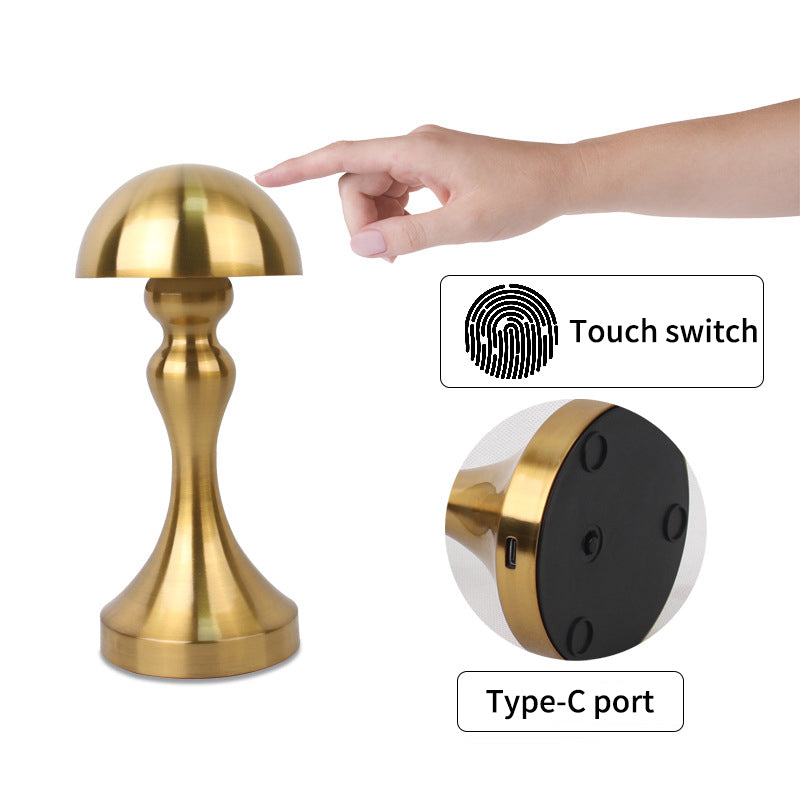 Eprolo metal bar desk lamp with touch control, USB charging, eye protection, and modern decorative design.