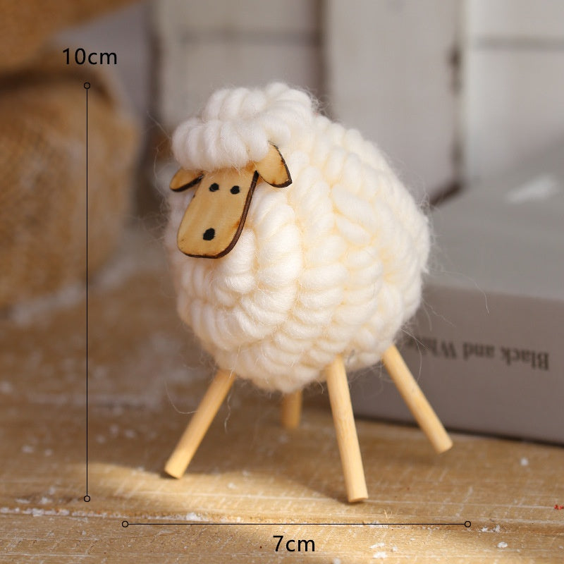 Christmas Scene Decoration Props Tree Ornaments Felt Desk Decor DIY Kit Creative Hanging Accessories