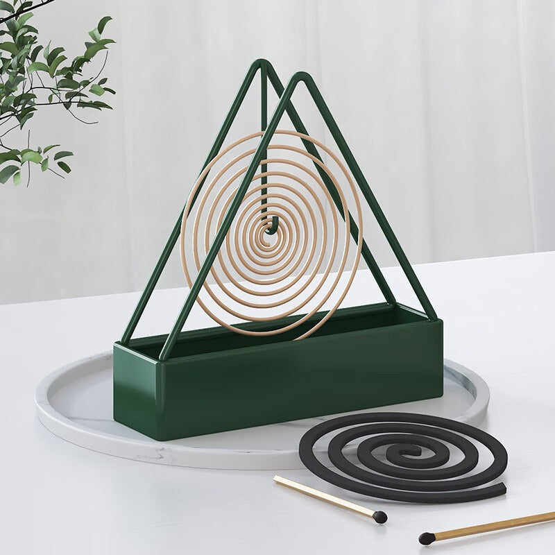 Iron Mosquito Coil Holder Stand – 3-Legged Portable Incense Burner Tray for Home & Outdoor Use