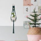 Boho Macramé Wall Hanging Plant Holder | Hand-Woven Cotton & Iron Ring | Nordic Wall Décor | Bedroom, Living Room & Balcony | Cavira - Cavira