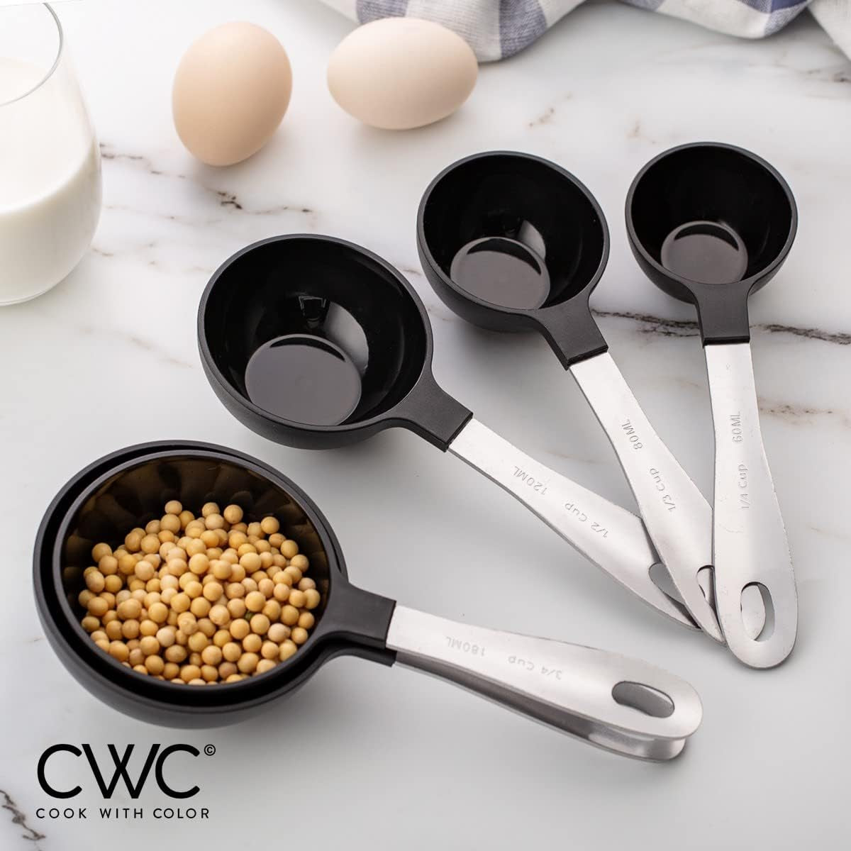 Premium 12-Piece Stainless Steel Measuring Cups and Spoons Set with Nesting Design - Perfect for Precision Cooking and Baking