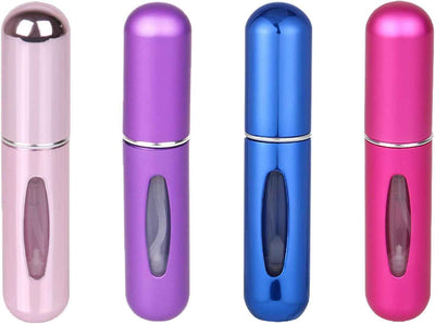 Portable 5Ml Atomizer Bottle, Mini Refillable Perfume Spray, Scent Pump Case, Perfume Atomizer Refillable Travel Pack of 4Pcs - GG store