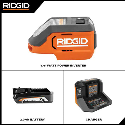 Power Up Anywhere: 18V Cordless 175W Inverter Kit with Battery & Charger