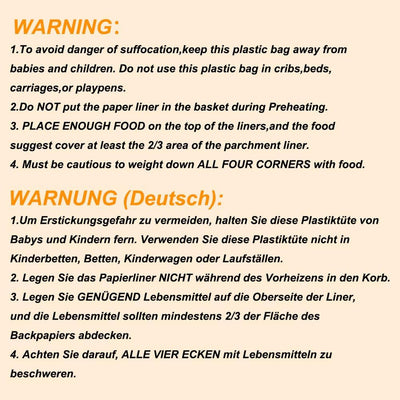 Premium Air Fryer Parchment Paper - 200 Pack, 8.5" Square Liners for Effortless Cooking & Easy Cleanup