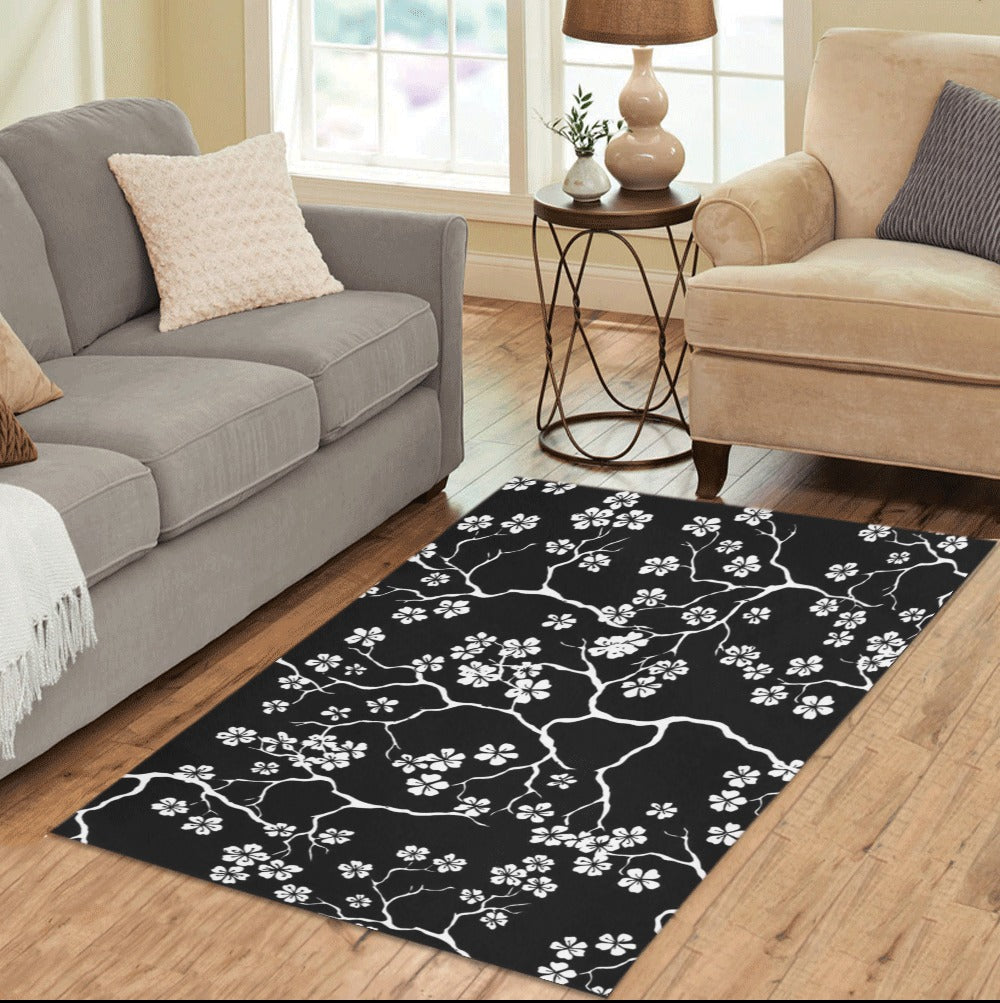 Cavira soft anti-slip polyester area rug, 5' x 3.2', with stain-resistant surface, suitable for living room, bedroom, or office.
