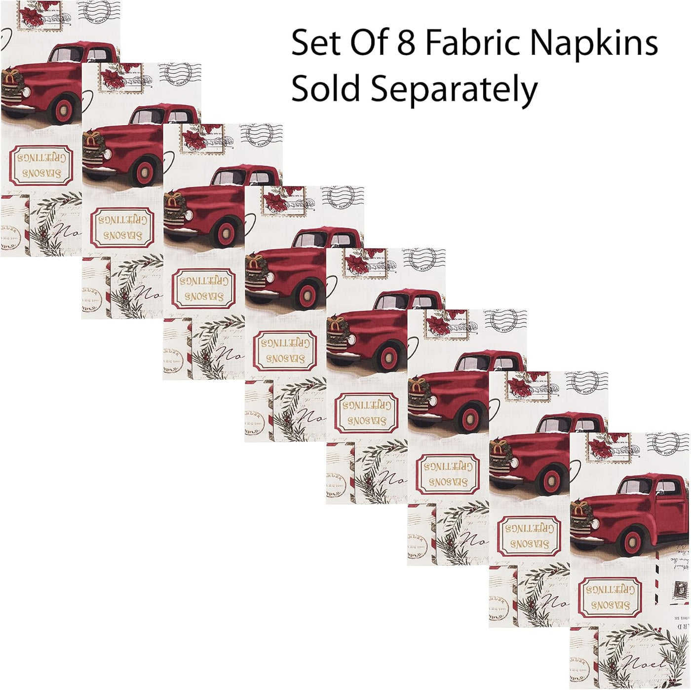 Nostalgic Christmas Pine Hill Tree Farm Tablecloth - 52"x70" No Iron, Stain Resistant Fabric Cover for Holiday Parties and Buffets