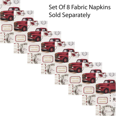 Nostalgic Christmas Pine Hill Tree Farm Tablecloth - 52"x70" No Iron, Stain Resistant Fabric Cover for Holiday Parties and Buffets