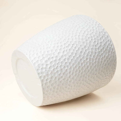 Outdoor Indoor Tree Planters,14 Inch Large Planter Flower Pots,Modern Decorative White Planter Pot for House Plants,Honeycomb - GG store