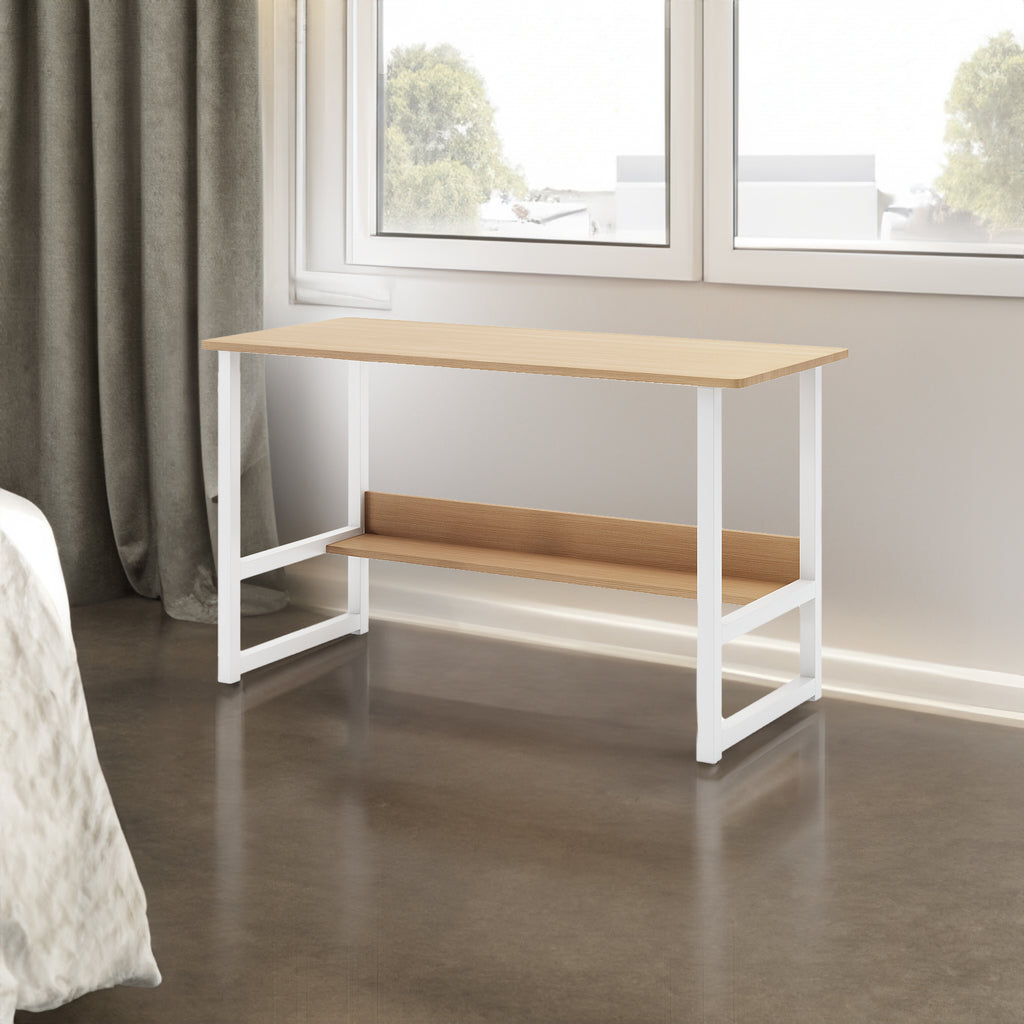 Computer desk, desktop room, simple desk, bedroom desk, student home desk, wooden desk with storage rack - Cavira