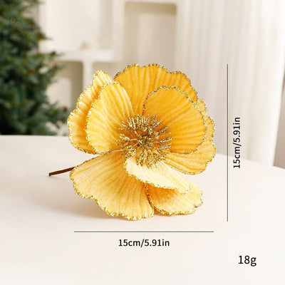 New Christmas Flower Artificial Floral Dried Flower Festival Decoration European Style Preserved Flower Ornament Christmas Tree Decor eprolo