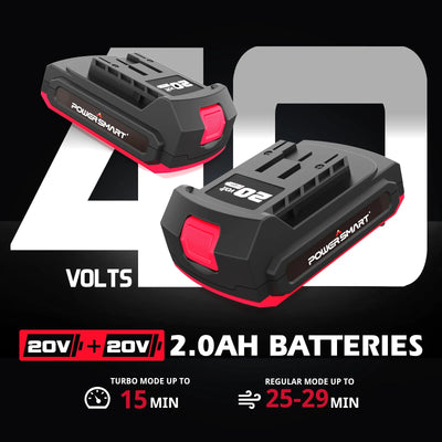 Powerful 40V Cordless Leaf Blower - 450 CFM, 130 MPH, Includes 2 x 2.0Ah Batteries & Chargers!