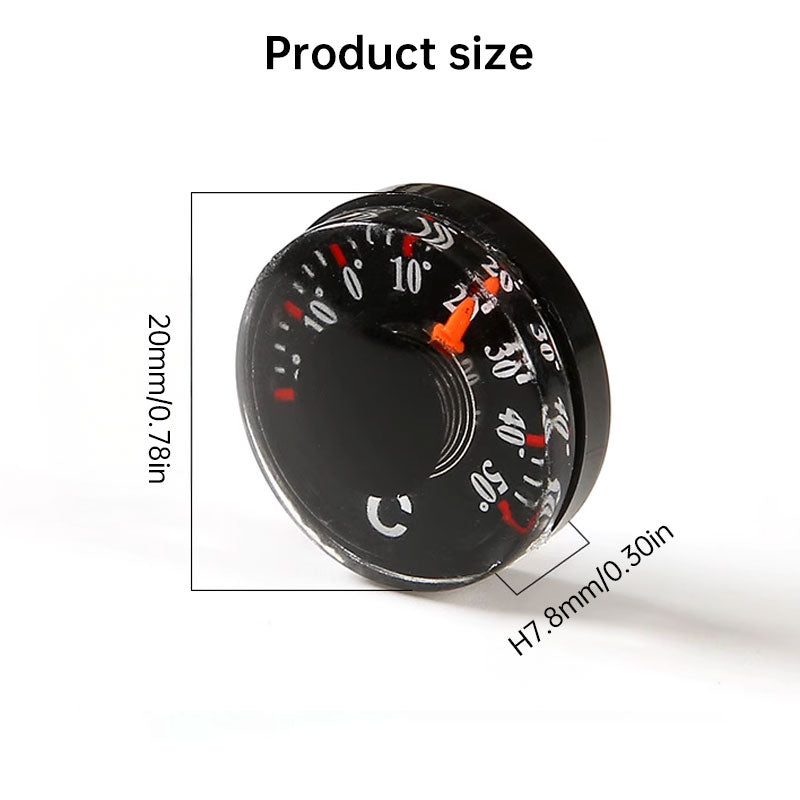 Mini Round Dial Thermometer 20mm – Waterproof High-Precision Indoor Temperature Gauge for Home & Office