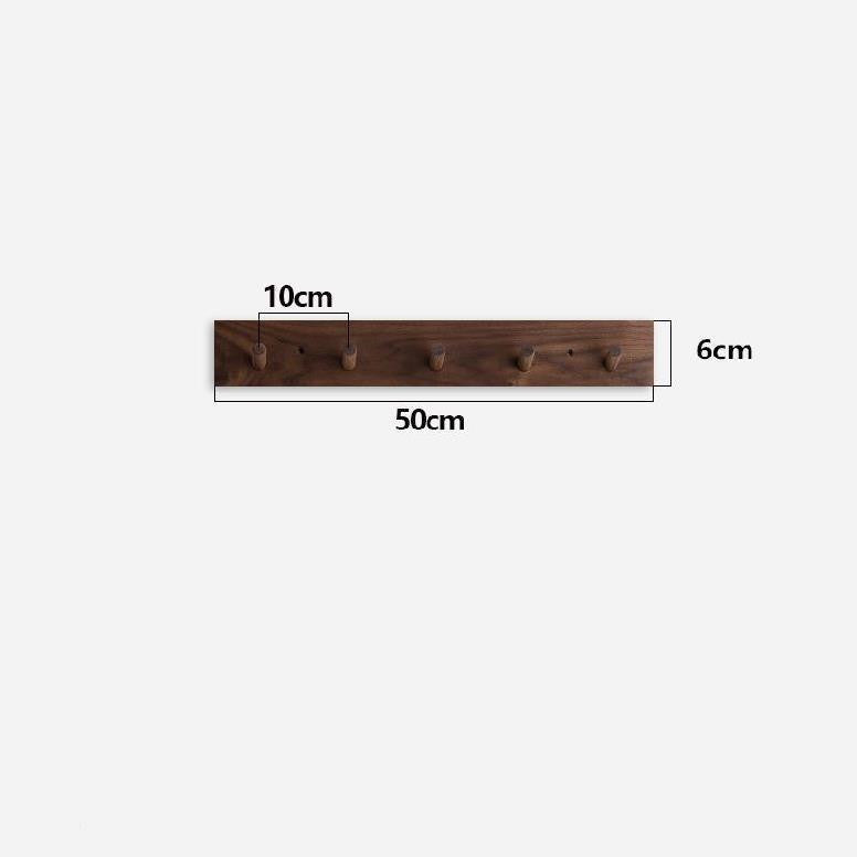 Wooden wall coat hook by Cavira in creamy white and walnut, featuring 4, 5, or 6 hooks for entryway, bedroom, or hallway.
