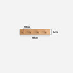 Wooden wall coat hook by Cavira in creamy white and walnut, with 4, 5, or 6 hooks for entryways, bedrooms, or hallways.