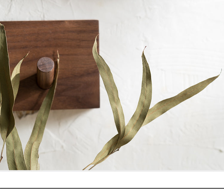 Wooden wall coat hook by Cavira featuring creamy white and walnut finish, available in 4, 5, or 6 hooks for entryway or bedroom.