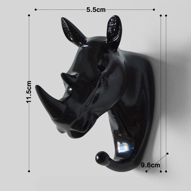 Nordic resin animal wall hook and key rack by Cavira, decorative punch-free hanger for entryway, bedroom, and home decor.