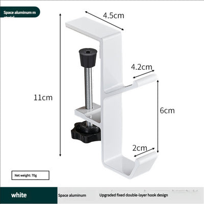 Portable student backpack hook, office desk mobile headphone hook, table side umbrella hook Hook storage - GG store