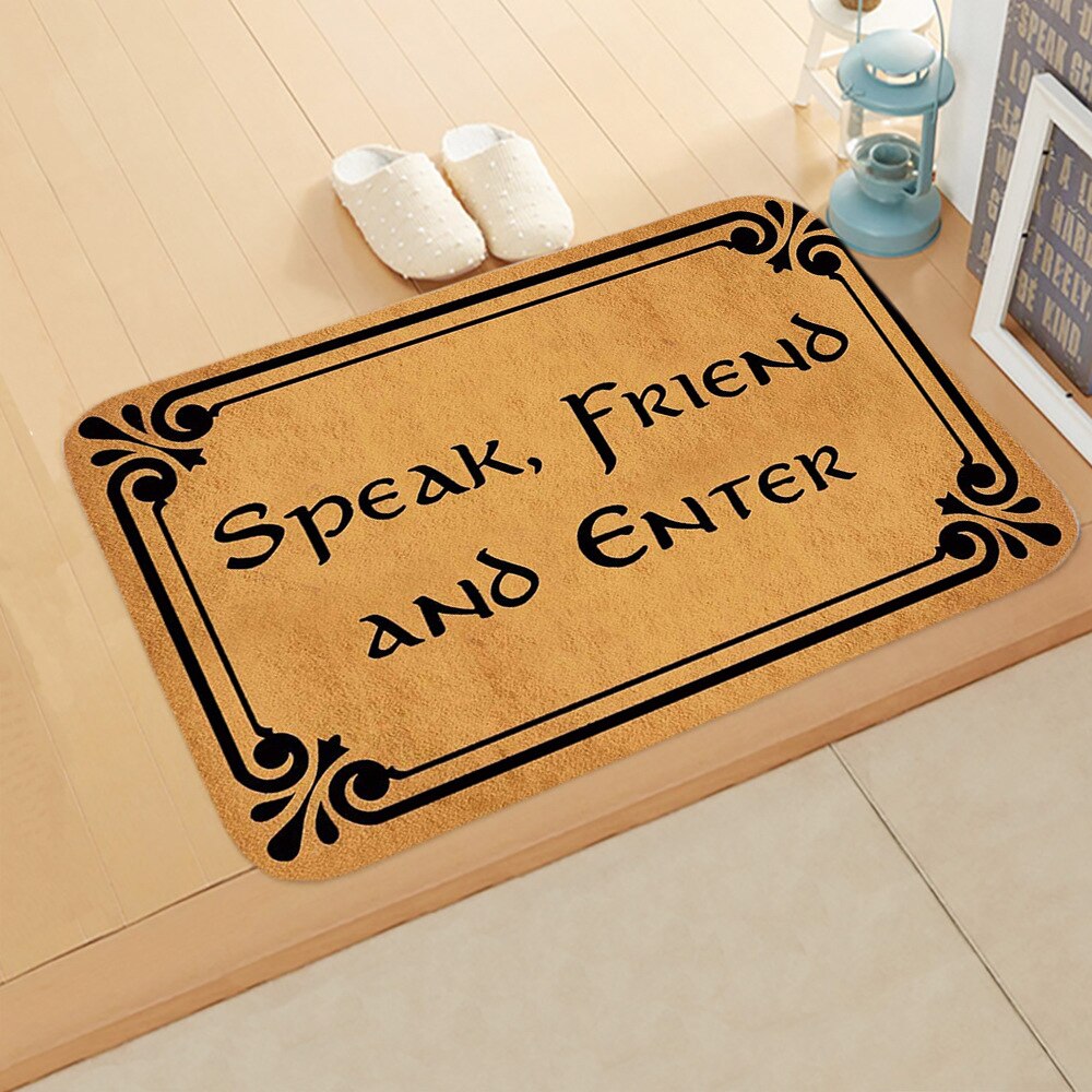 Printed flannel doormat by Cavira with patterned design, 40x60cm anti-slip floor mat for entrance, hallway, kitchen, or bedroom.