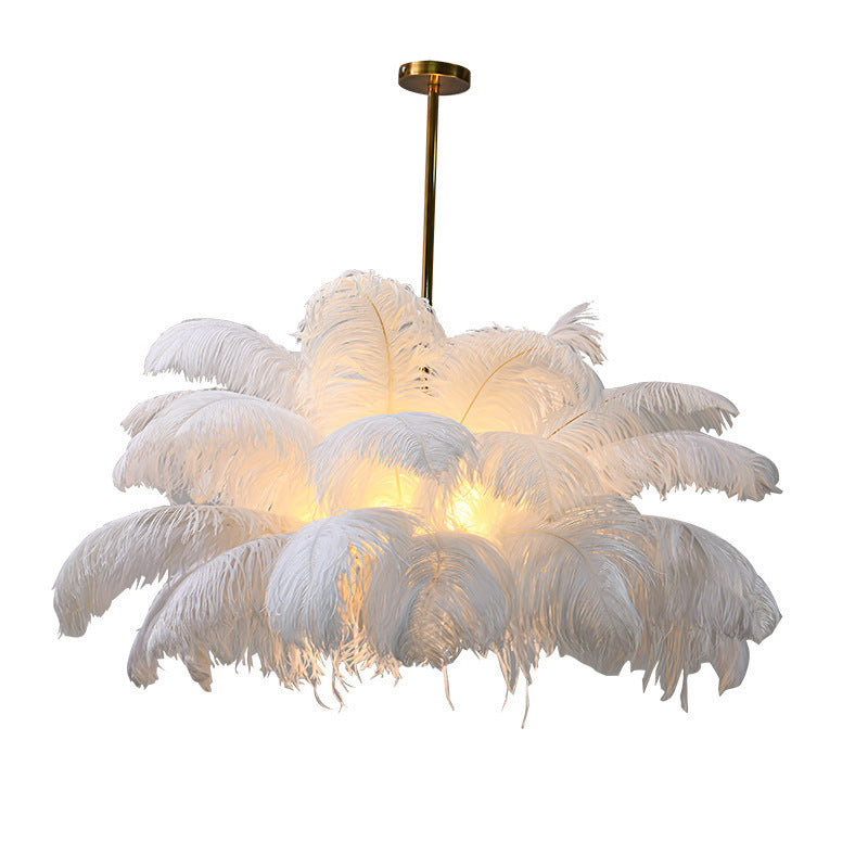 Modern Feather Pendant Ceiling Light – Luxury Bedroom & Living Room Hanging Lamp