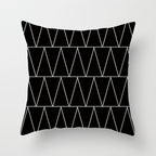 Black, white, and grey geometric jacquard knitted cushion cover by Cavira, featuring a stylish throw pillowcase for sofa and home decor.