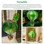 Hot Air Balloon Popcorn Bucket Ornament - Whimsical Christmas Decor & Gift - Cavira