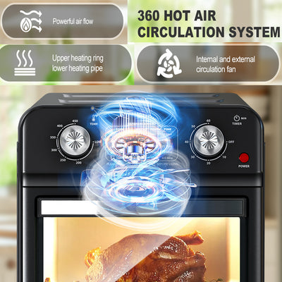 Air Fryer With Dual Knob Control, Healthy Oil-Free Cooking Oven - GG store