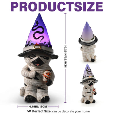 Light-Up Mummy Dog Figurine - Spooktacular Halloween Table Decor & Indoor Decorations! Perfect Halloween Gifts!