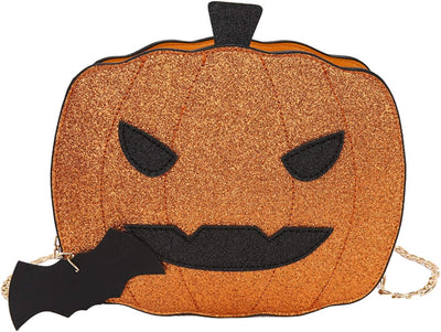 Spooktacular Women's Pumpkin Devil Crossbody Purse - Perfect for Halloween Trick or Treating!