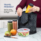 Reusable Glass Water Bottles with Airtight Lids – 16oz Travel Drinking Bottles (6 Pack)