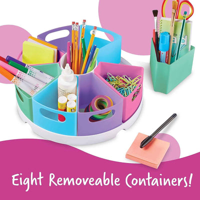 Create-A-Space Storage Center - Pastel 10 Piece Set for Homeschool, Nursery Organizer, Classroom Craft Keeper, Fits 3Oz Hand Sanitizer Bottles - GG store