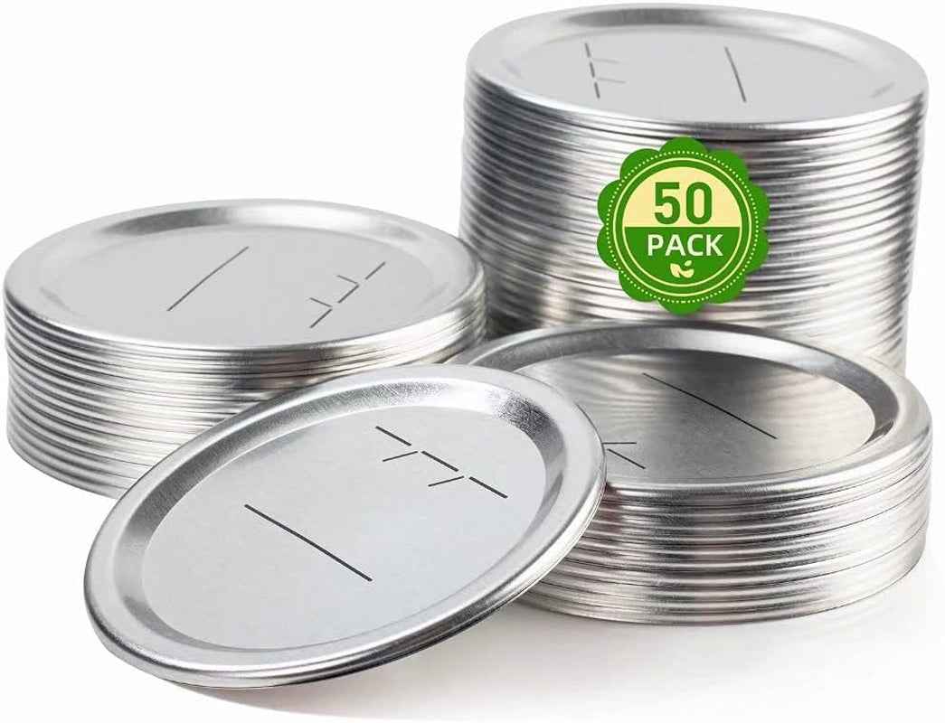 50-Count 70Mm Regular Mouth Canning Lids for Ball, Kerr Jars, Wide Canning Lids 100% Fit Airtight for Regular Mouth Jars Leak Proof Rust-Proof Canning Jar Lids for Homemade Jam Pickles(50Pcs) - GG store