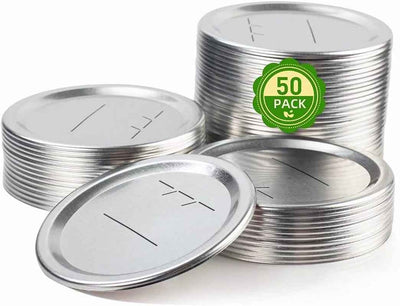 50-Count 70Mm Regular Mouth Canning Lids for Ball, Kerr Jars, Wide Canning Lids 100% Fit Airtight for Regular Mouth Jars Leak Proof Rust-Proof Canning Jar Lids for Homemade Jam Pickles(50Pcs) - GG store