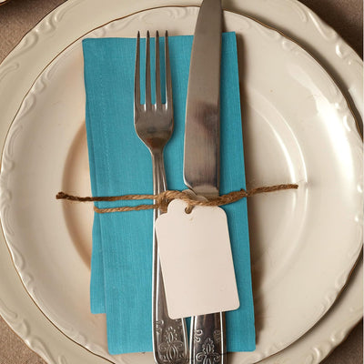 Premium Quality Oversized 20"x20" Turquoise Cloth Napkins - Set of 12, 100% Cotton, Perfect for Christmas & Everyday Dining