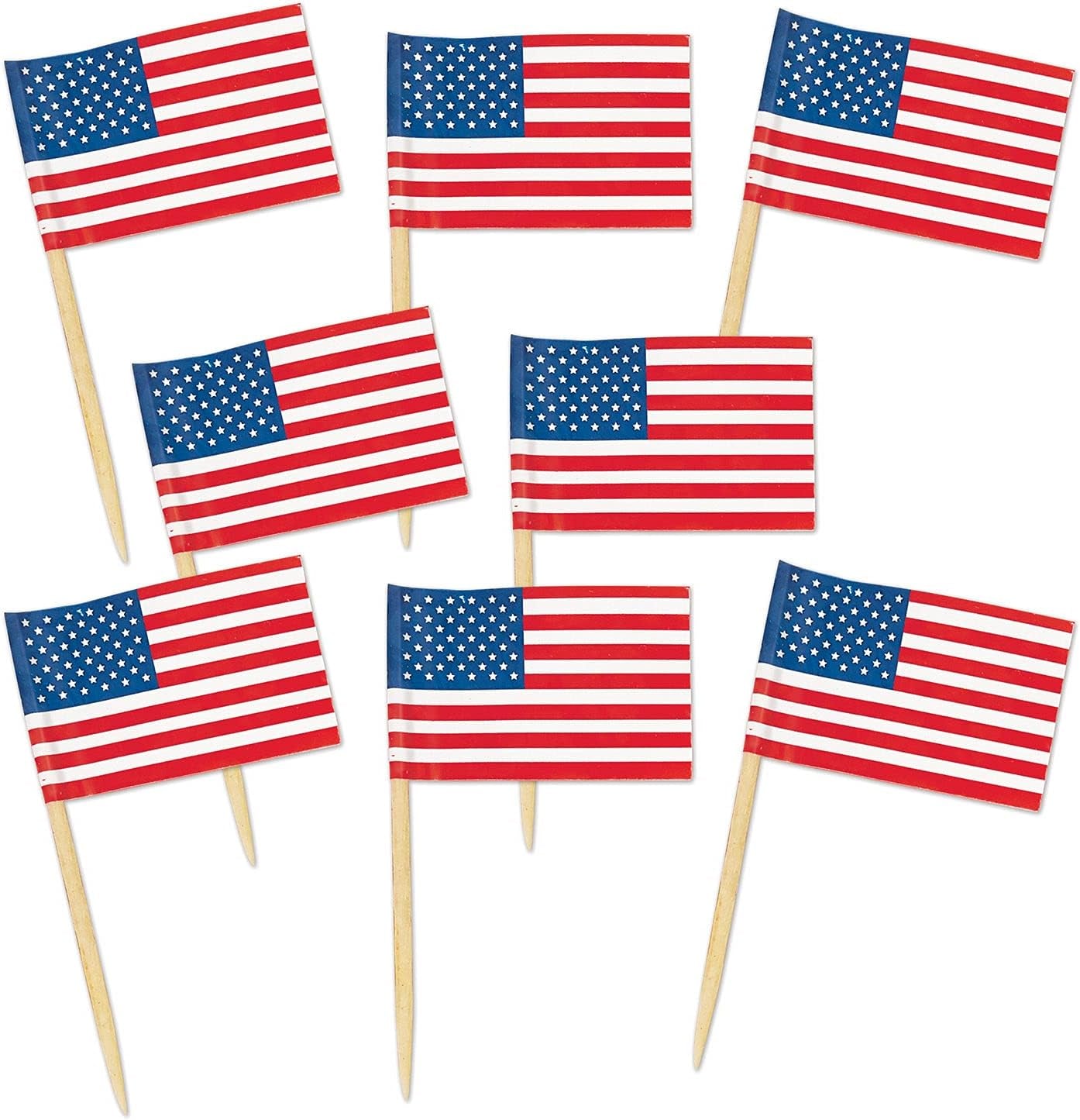 Packaged Mini U S Flag Picks Pkgd U S Flag Picks - (50 Pack) 2.5"